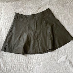 Jealous Tomato Faux Leather Olive Skirt. Size Large. NWOT. Offers Accepted.